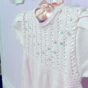 Freidknit Creations by Feltman Bros. Pink Sweater All in One Pantaloon - 6mth